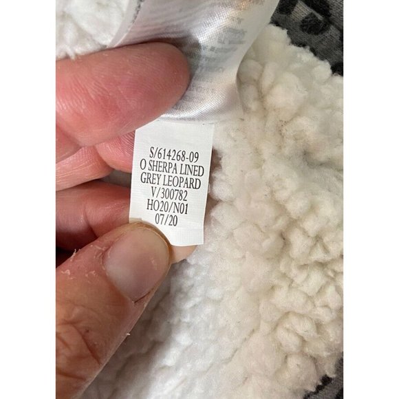 Old Navy Girls XL Long Sleeve Grey Cheetah Hooded Zippered Lined Sweatshirt - Picture 10 of 16